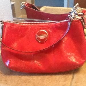 Red coach purse