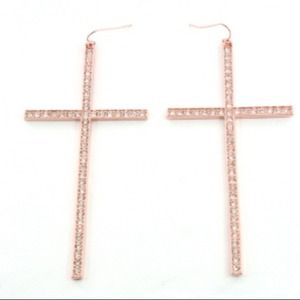 Trendy cross earrings