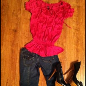 Fuchsia silk blouse