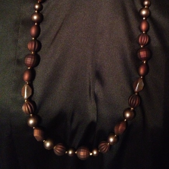 Brown bead necklace