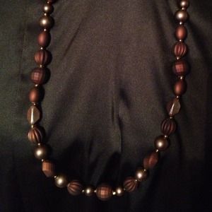 Brown bead necklace