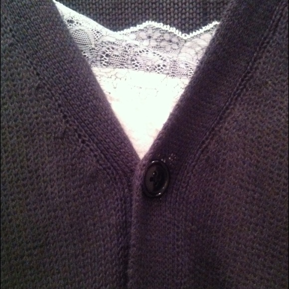 Grey knit cardigan