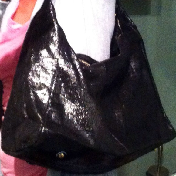 ⚡SOLD EBAY⚡🎀Lola Bernard Blk Leather Hobo🎀 - Picture 2 of 4