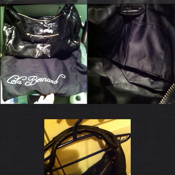⚡SOLD EBAY⚡🎀Lola Bernard Blk Leather Hobo🎀 - Picture 3 of 4