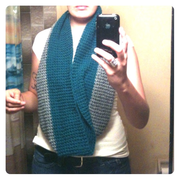 Handmade infinity scarf