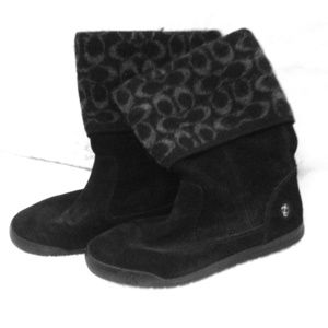 REDUCED!! Coach Signature Suede Boots