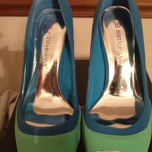 6 in heels Turquoise Multi