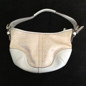 REDUCED!! Coach Beige Signature Hobo