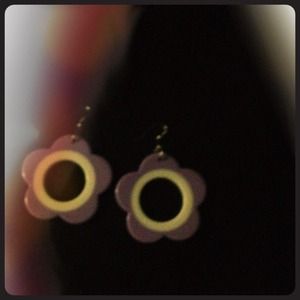 New Flower Shaped Purple Earrings