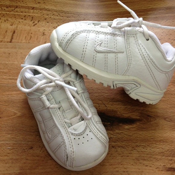 White baby boy Nike sneakers
