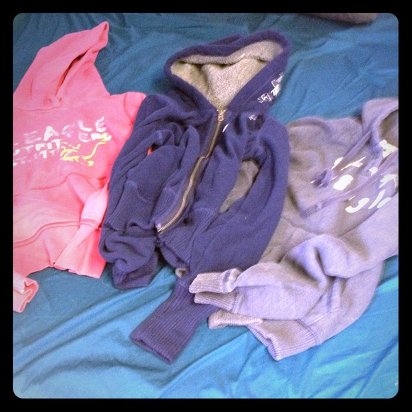 3 American eagle hoodies