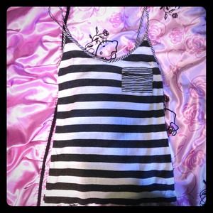 Striped V-Neck Tank Top.