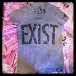🌟✨GLAMOUR KILLS! Gray Tee Shirt, verrry cute!✨🌟