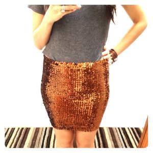 ASOS Skirts - Brand new w/tags bronze sequin bodycon skirt! ASOS Skirts - Brand new w/tags bronze sequin bodycon skirt!