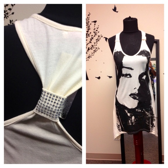 Dramatic tank with bling NWT