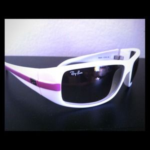 RayBan white and pink women's sunglasses