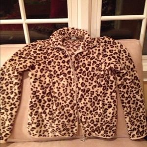 Brand new leopard fleece jacket. Super soft!