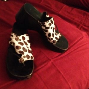 Unique animal print sandals