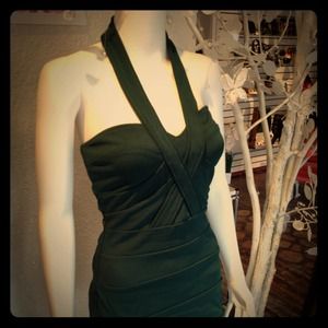 Hunter Green Ark & Co Halter Dress