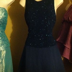 Vestido largo azul corset stretch !!