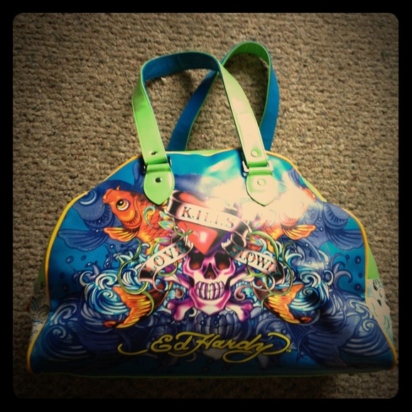 Ed Hardy large Tote.  Sold