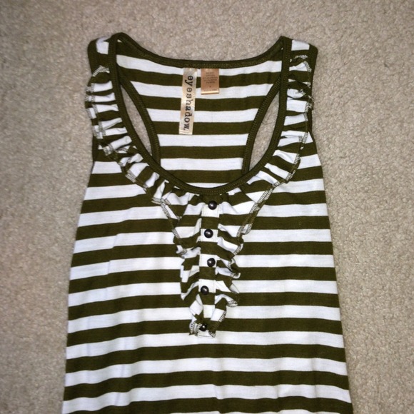 🔴Sold🔴 Ruffle Striped Tank
