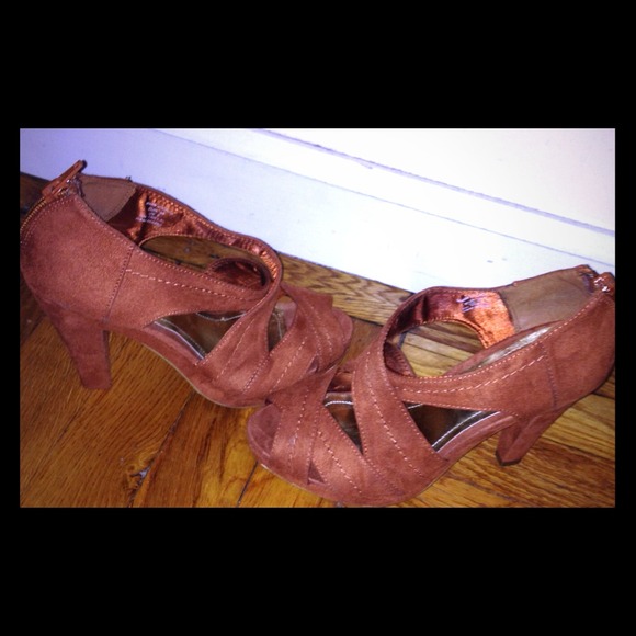 H&M Suede Zipper Heel