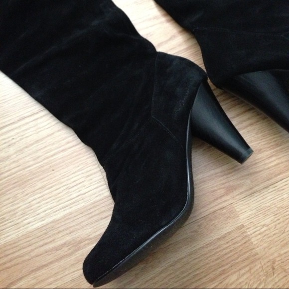 Restricted Black Suede Boots - Picture 3 of 3