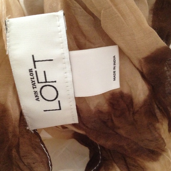 Ann Taylor "coffee"scarf - Picture 2 of 3