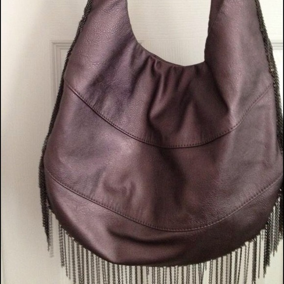 BCBGeneration Metallic Plum Hobo Handbag - Picture 2 of 4
