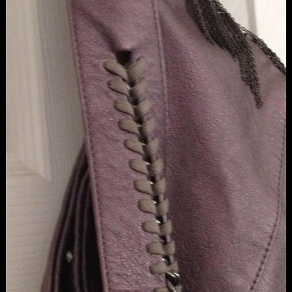 BCBGeneration Metallic Plum Hobo Handbag - Picture 3 of 4