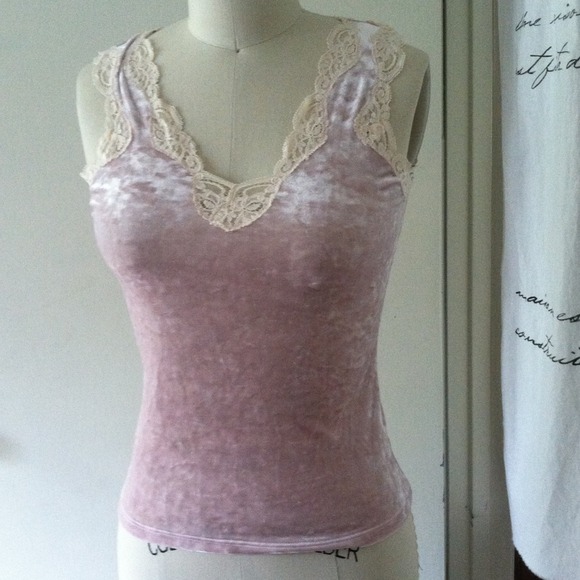 Banana Republic Velvet Tank Top Mauve