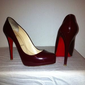 Christian Louboutin Rolando burgundy.