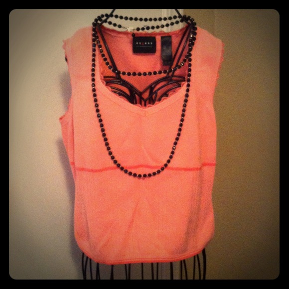 Pink sweater vest