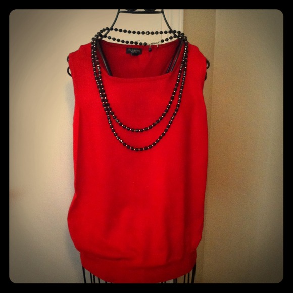 Talbots red sweater vest