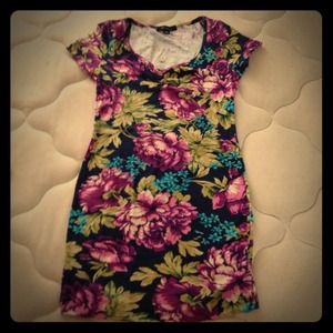 Floral Pattern Bodycon Dress