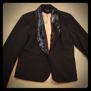Sequined Collar Blazer