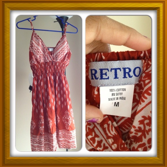 🌺Orange v-neck dress (traded!)