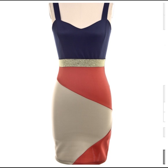 Color block fitted dress new!!! Size medium!