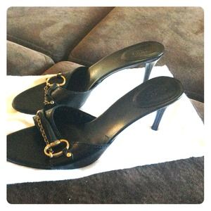 *Reduced!* Gucci Leather Horesbit Mule Sandals 9