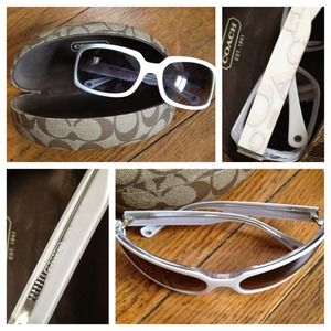 White Coach sunglasses (RITA s818) with case.
