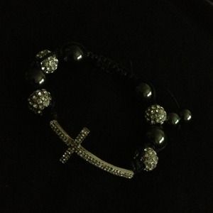 Studded cross bracelet