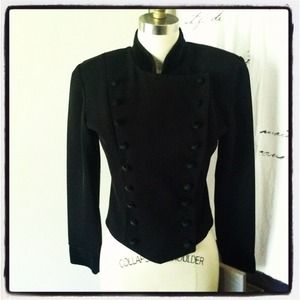 Vintage military style black jacket