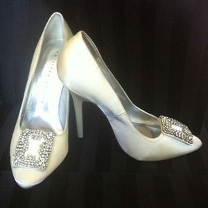 Martinez Valero Zenith Ivory Satin Wedding Shoe