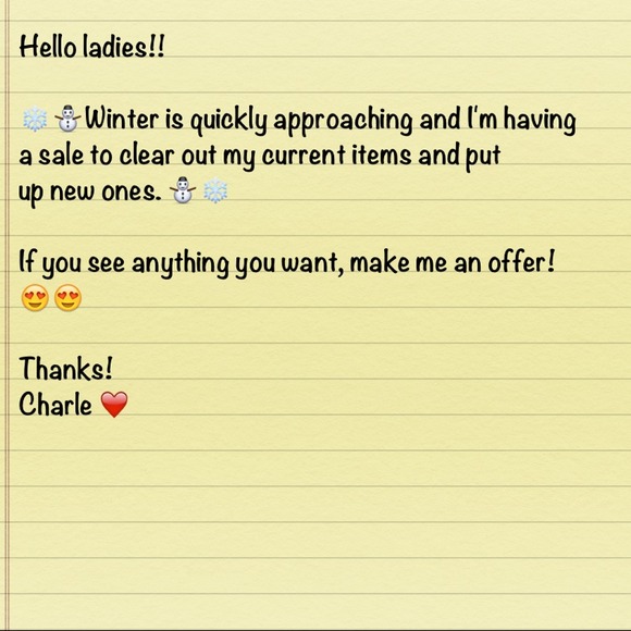 Everything must go winter sale!