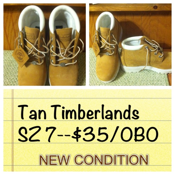 Tan Timberlands