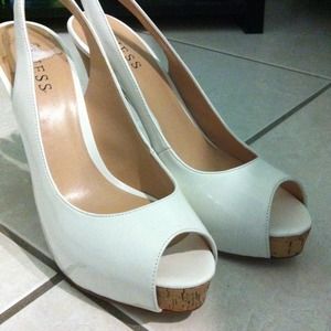 White Guess heels