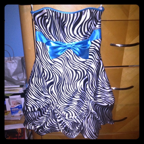 Jessica McClintock Zebra Print Dress