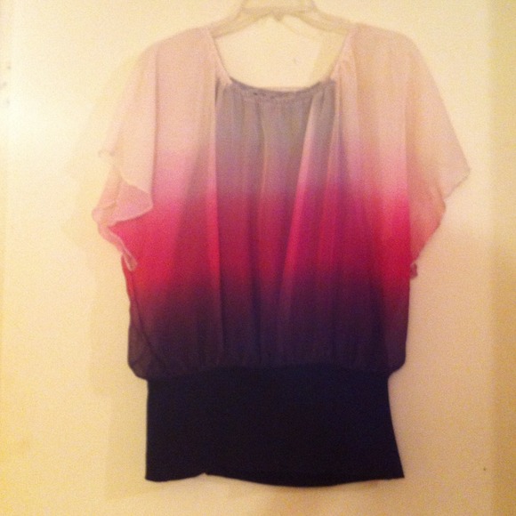 Pink, Black, and White Dress Shirt