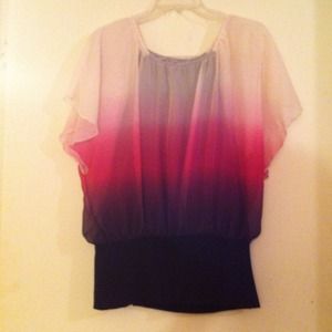 Pink, Black, and White Dress Shirt